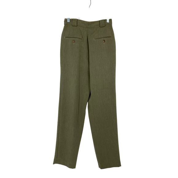 VTG Cypress Grove 2 Piece Suit Set Blazer Straight Leg Pant Womens XS Olive Tan - Picture 9 of 9